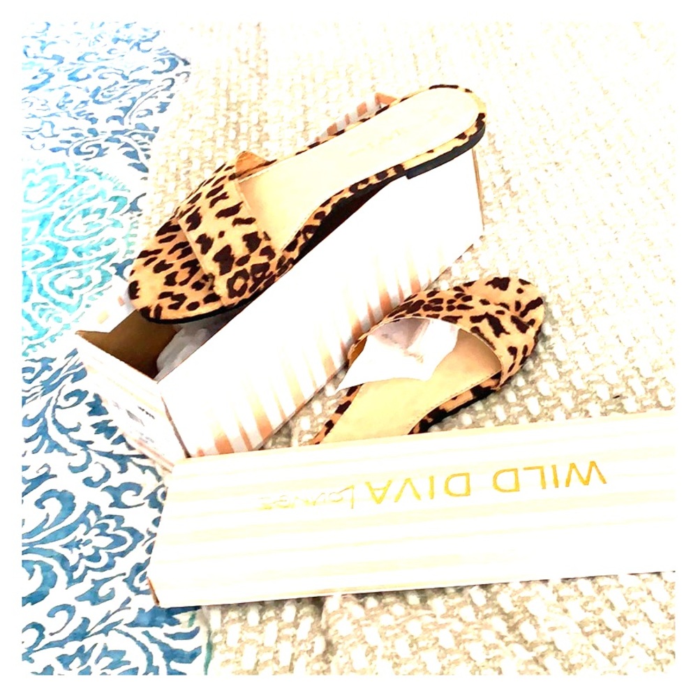 Wild Diva Leopard Sandals // New